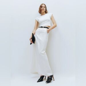 Reformation NWT Myles Maxi Skirt in the color Fior Di Latte size 26